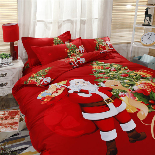 3D Christmas Bedding Set – Santa Claus & Christmas Tree | Holiday Comfort Collection