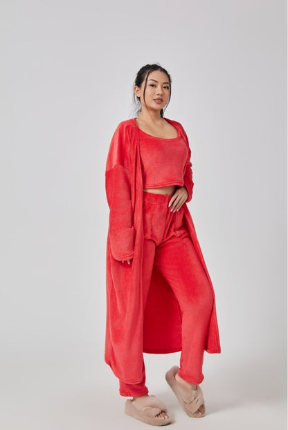 Cozy 3-Piece Lounge Set for Women | Warm Pajama & Matching Pant Set