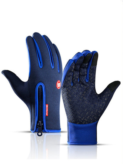 Winter Touch Screen Motorcycle Gloves | Waterproof, Anti-Slip, Fleece-Lined (M–XL)