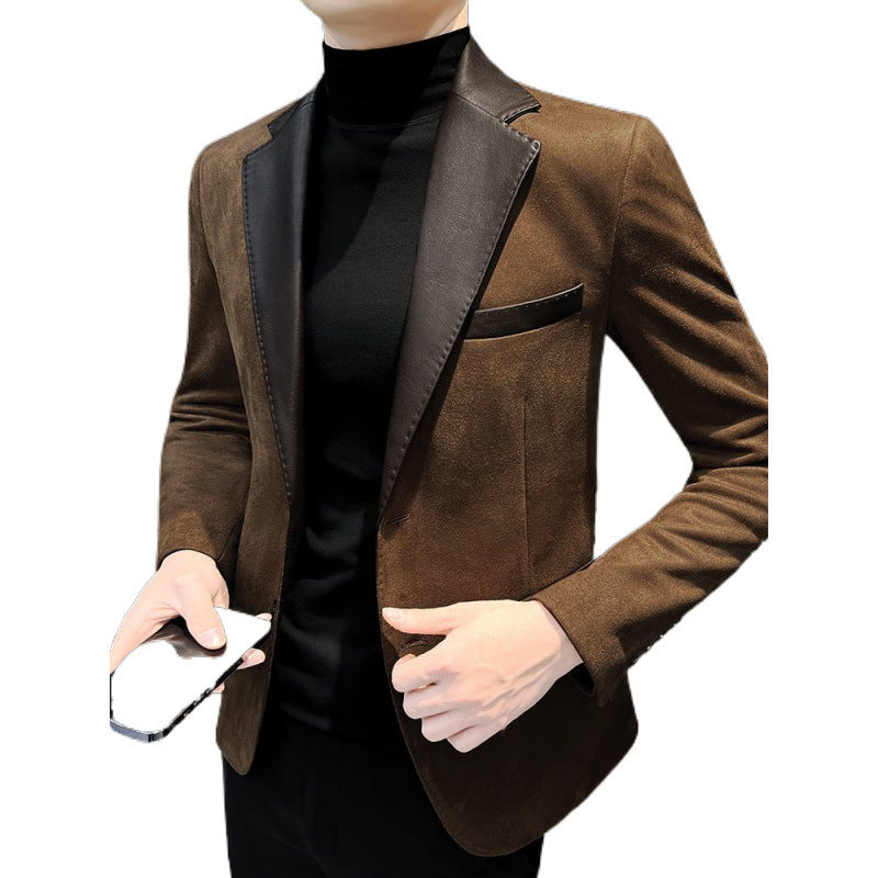 Men’s Patchwork Jacket – Casual Fashion Streetwear for Modern Style