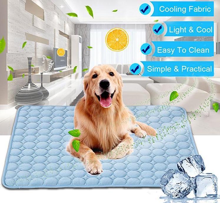 Pet Dog & Cat Ice Silk Cooling Nest Pad – Summer Cold Mat for Heat Relief