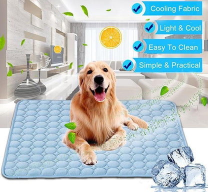 Pet Dog & Cat Ice Silk Cooling Nest Pad – Summer Cold Mat for Heat Relief