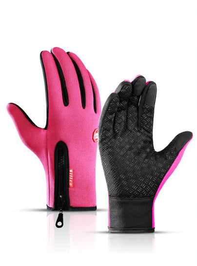 Winter Touch Screen Motorcycle Gloves | Waterproof, Anti-Slip, Fleece-Lined (M–XL)