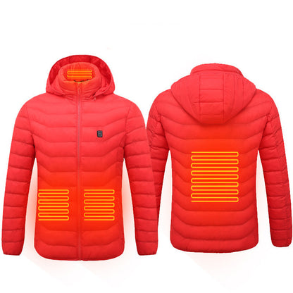 Heated Jacket with Removable Hood | 3-Temp Toray Carbon Fiber, Wind & Water-Resistant (S–6XL)