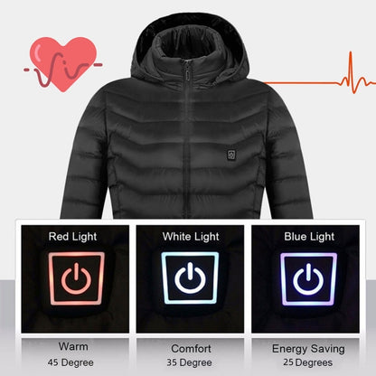 Heated Jacket with Removable Hood | 3-Temp Toray Carbon Fiber, Wind & Water-Resistant (S–6XL)