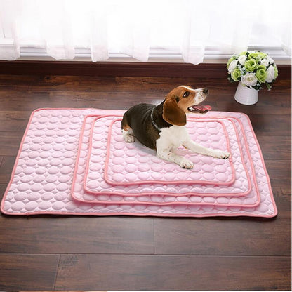 Pet Dog & Cat Ice Silk Cooling Nest Pad – Summer Cold Mat for Heat Relief