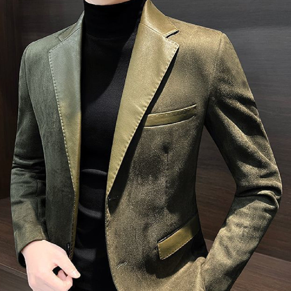 Men’s Patchwork Jacket – Casual Fashion Streetwear for Modern Style