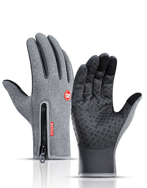 Winter Touch Screen Motorcycle Gloves | Waterproof, Anti-Slip, Fleece-Lined (M–XL)