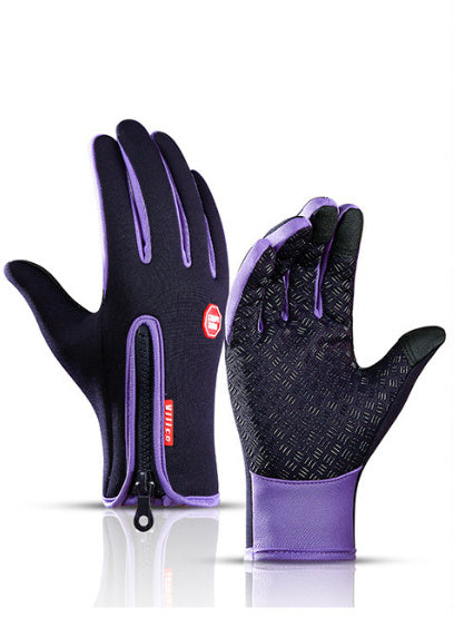 Winter Touch Screen Motorcycle Gloves | Waterproof, Anti-Slip, Fleece-Lined (M–XL)