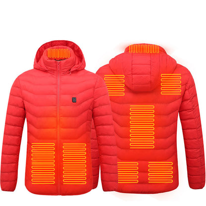 Heated Jacket with Removable Hood | 3-Temp Toray Carbon Fiber, Wind & Water-Resistant (S–6XL)