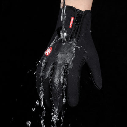 Winter Touch Screen Motorcycle Gloves | Waterproof, Anti-Slip, Fleece-Lined (M–XL)