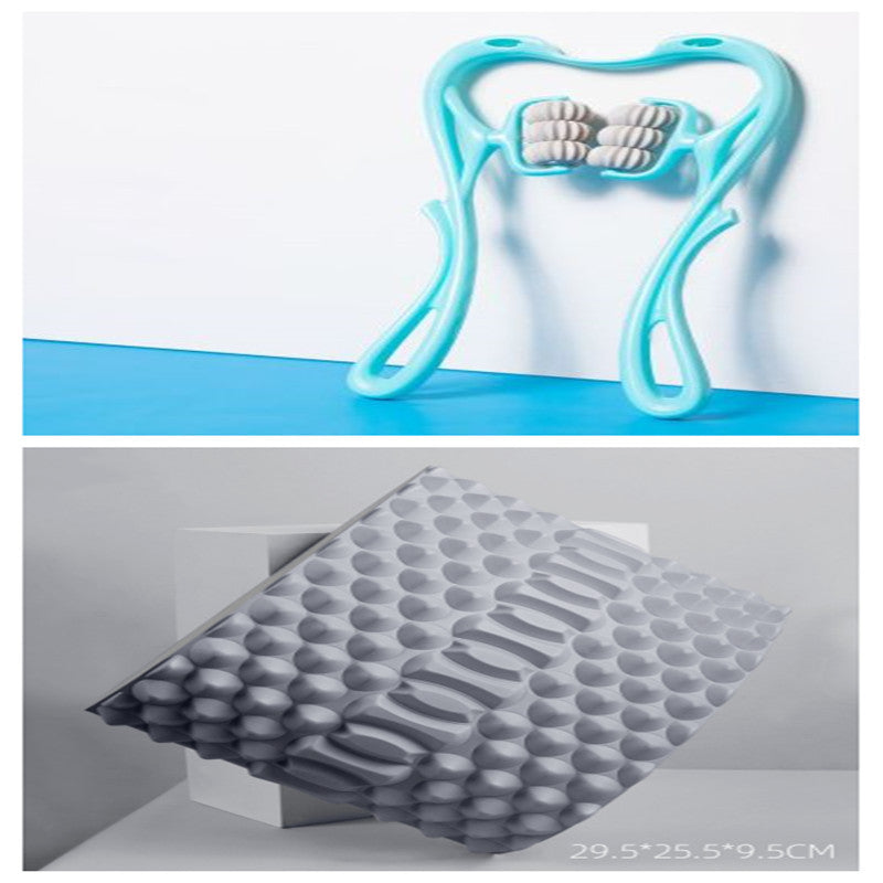 Six-Wheel Manual Neck Massager – Multifunction Relief Roller