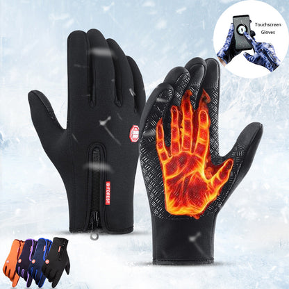 Winter Touch Screen Motorcycle Gloves | Waterproof, Anti-Slip, Fleece-Lined (M–XL)