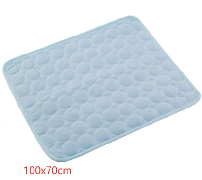 Pet Dog & Cat Ice Silk Cooling Nest Pad – Summer Cold Mat for Heat Relief