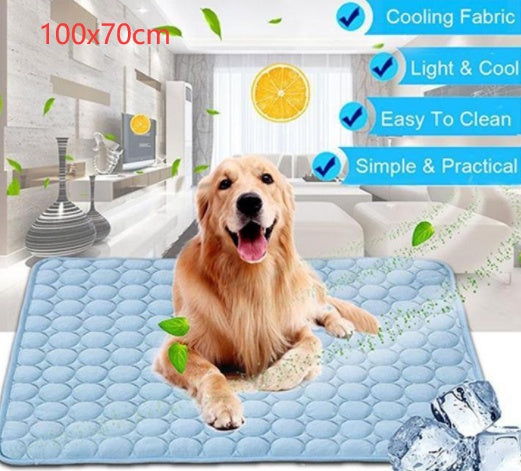 Pet Dog & Cat Ice Silk Cooling Nest Pad – Summer Cold Mat for Heat Relief