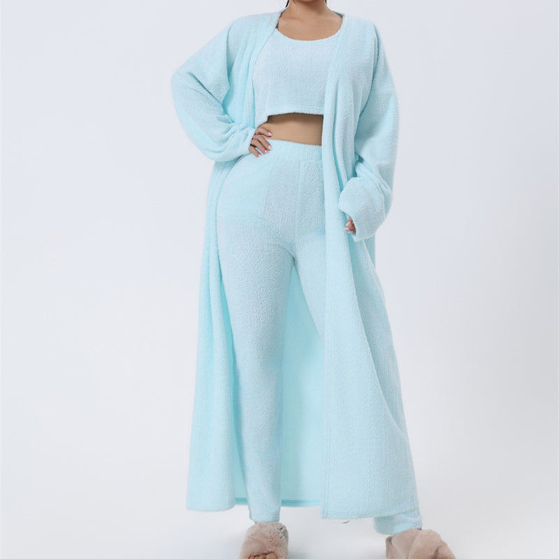 Cozy 3-Piece Lounge Set for Women | Warm Pajama & Matching Pant Set
