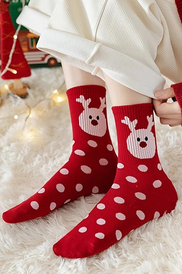 4-Pack Unisex Christmas Socks – Soft, Warm & Cozy Winter Daily Wear