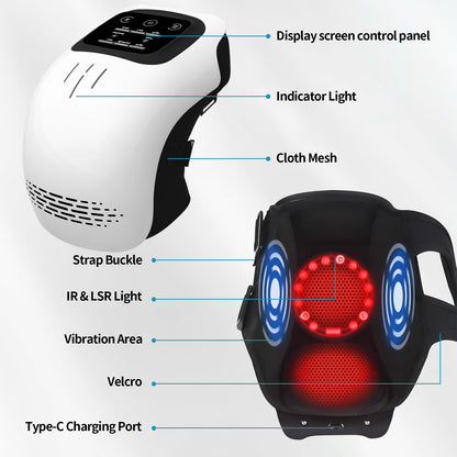 Intelligent Heating Knee Massager – Kneading, Vibration & Infrared (Rechargeable)