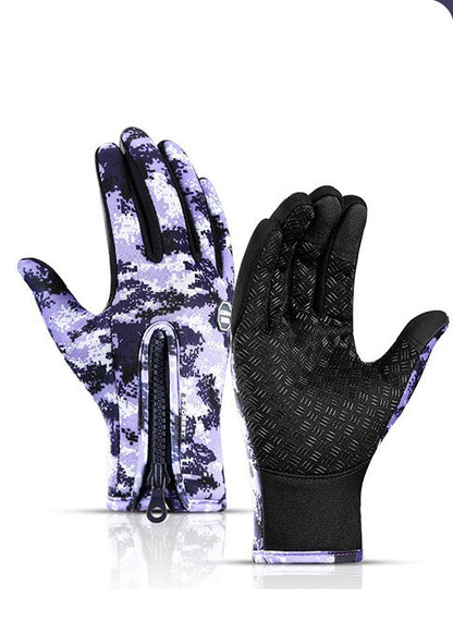 Winter Touch Screen Motorcycle Gloves | Waterproof, Anti-Slip, Fleece-Lined (M–XL)