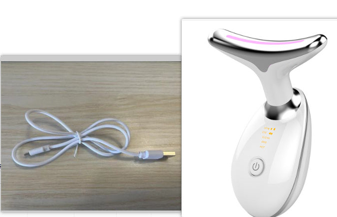 LED Neck Beauty Device ES-1081 | Ions, EMS, Heat & 3-Color Light Therapy
