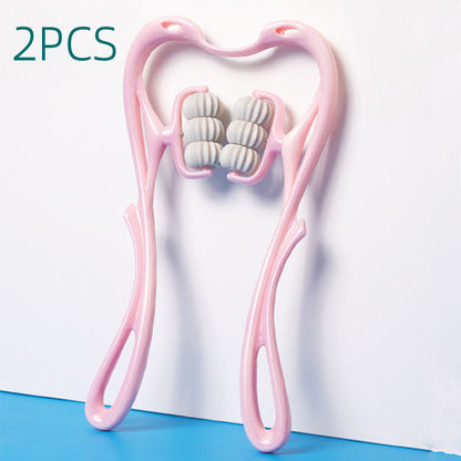 Six-Wheel Manual Neck Massager – Multifunction Relief Roller