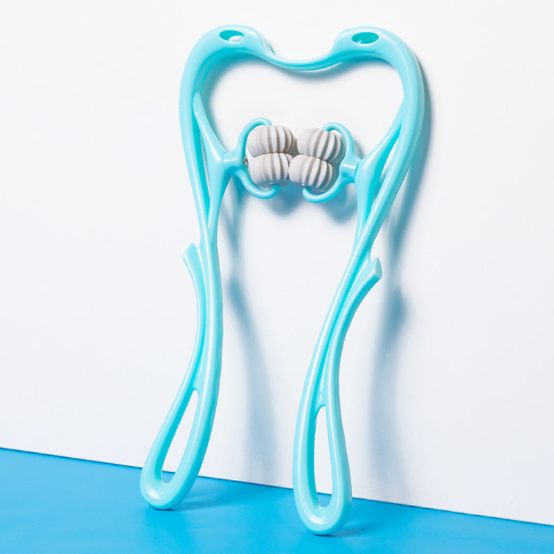 Six-Wheel Manual Neck Massager – Multifunction Relief Roller