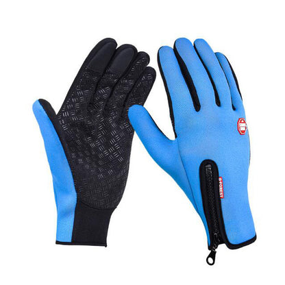 Winter Touch Screen Motorcycle Gloves | Waterproof, Anti-Slip, Fleece-Lined (M–XL)