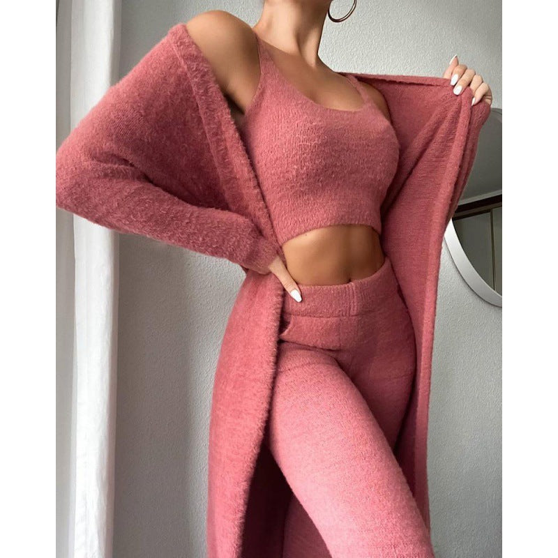 Cozy 3-Piece Lounge Set for Women | Warm Pajama & Matching Pant Set