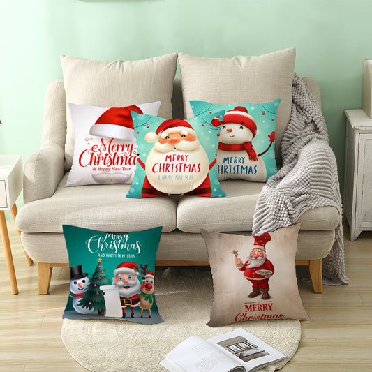 Modern Christmas Pillow Cover – Soft Velvet Holiday Cushion Case for Cozy Home Decor