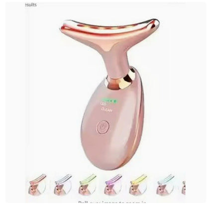 LED Neck Beauty Device ES-1081 | Ions, EMS, Heat & 3-Color Light Therapy
