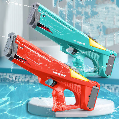 Automatic Shark Electric Water Gun: High-Pressure Summer Toy for Kids' Pool & Beach Fun