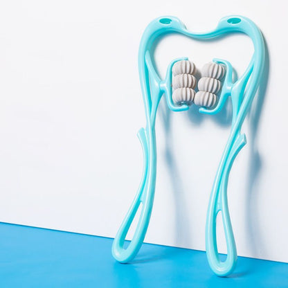 Six-Wheel Manual Neck Massager – Multifunction Relief Roller