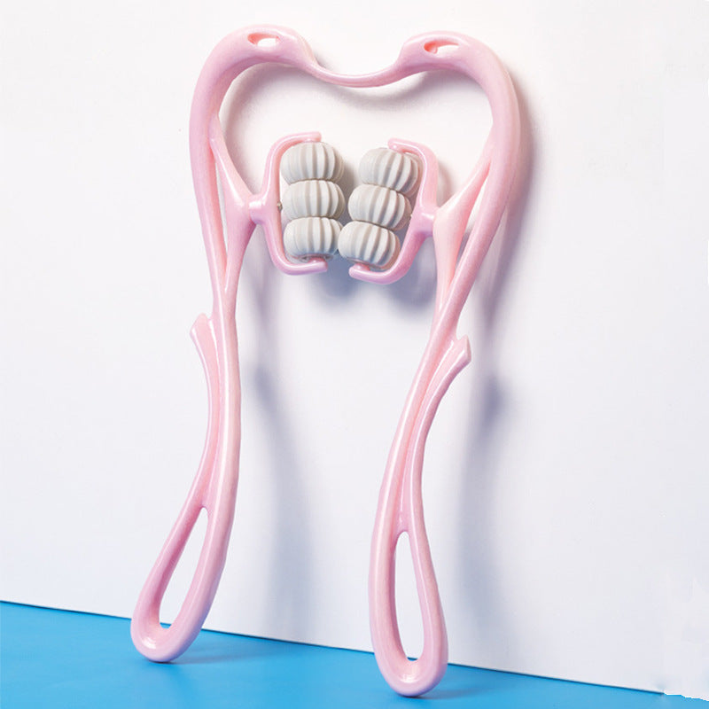 Six-Wheel Manual Neck Massager – Multifunction Relief Roller