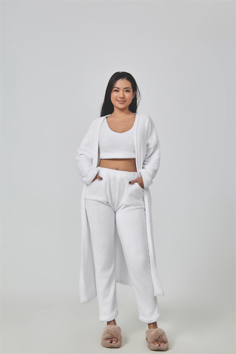 Cozy 3-Piece Lounge Set for Women | Warm Pajama & Matching Pant Set