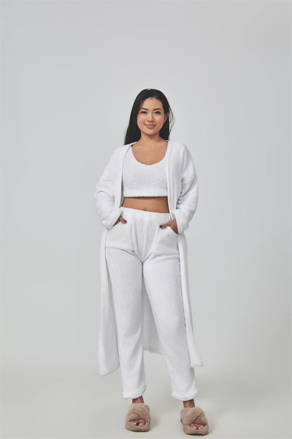 Cozy 3-Piece Lounge Set for Women | Warm Pajama & Matching Pant Set